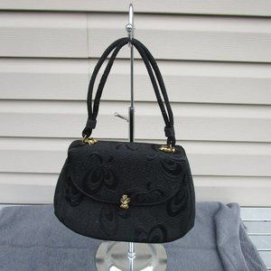 Garay Black Damask Clutch Purse